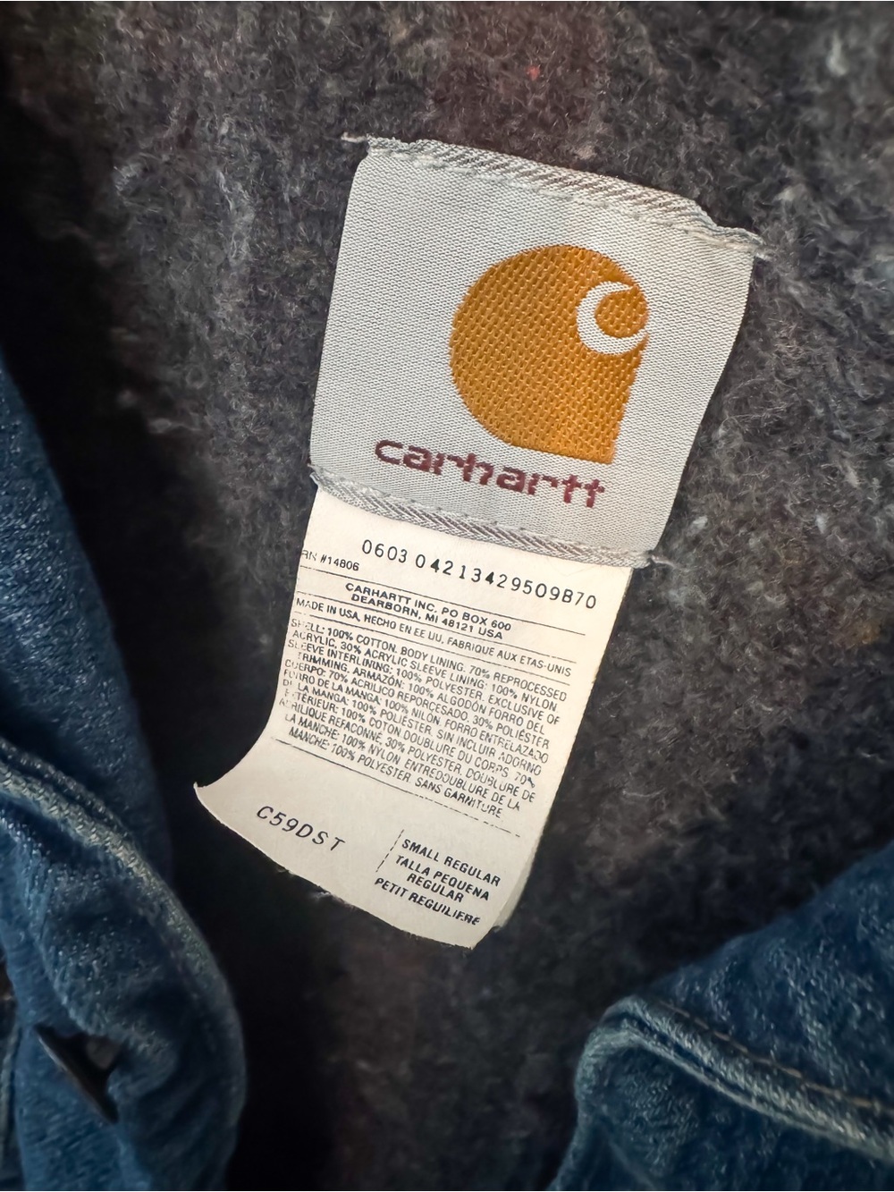 Vintage Carhartt Denim Chore Jacket - Picture 4 of 6